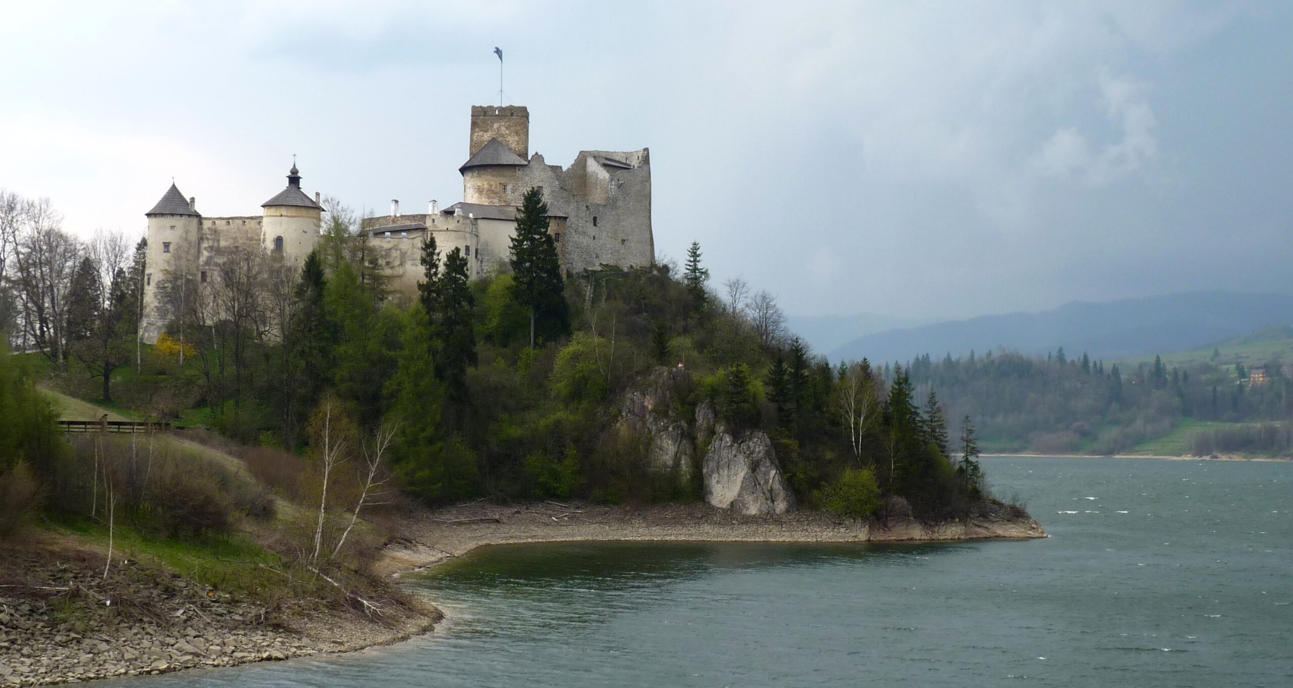 Niedzica Castle, Poland, overlooking Czorsztyn Lake